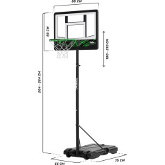 basketbola grozs 83x254x130cm