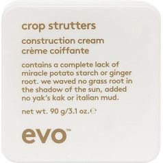 EVO crop strutters veidošanas krēms, 90 g, veidošanas krēms visiem matu tipiem, īsiem matiem, lielākai fiksācijai, piešķir vidēju spīdumu, elastīga fiksācija, vegāns, nesatur sulfātus.