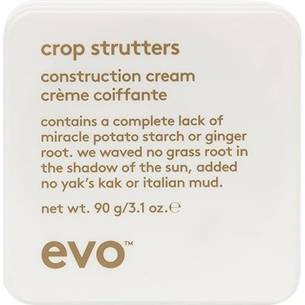 EVO crop strutters construction cream, 90 г, крем для укладки для всех типов волос, короткие волосы, для большей фиксации, придает средний блеск, эластичная фи