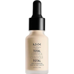 Nyx Professional Makeup Total Control Drop Foundation, precīza dozēšana, izlīdzinoša necaurspīdība, ilgnoturīga, vegāniska formula, matēts tonis