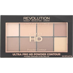 Makeup Revolution Ultra Pro HD pūderveida kontūrzīmju palete Light Medium, 20 g