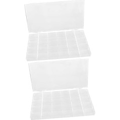 Minkissy 6 gab glabāšanas kaste naglu urbiņu rotaslietas kastē Charm White Plastic Lattice Box