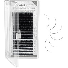 Nagaraku Skropstu pieaudzēšana Mix Individual Matte Black False False False Eyelashes Classic Individuāls skropstu pieaudzēšana (0.05 C 7-15 mm Mix 5 paplātes)