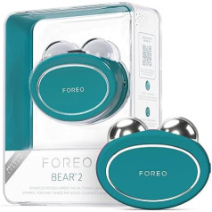 Foreo Bear 2 Face Massager with Microcurrent for Face Lifting & Toning - Anti Ageing Device - Tightens & Strengthens - Non-Invasive Tool - Evergreen