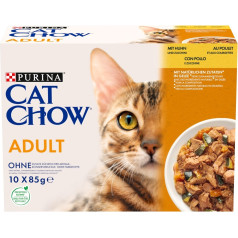 Purina cat chow курица, кабачок - влажный корм для кошек - 10х85 г