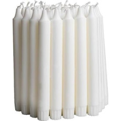 IKEA JUBLA 50 galda sveču komplekts, Lustre Candles, neitrāla smarža, baltas, bez aromāta