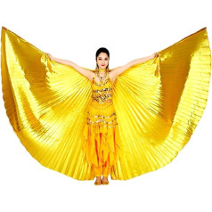 FJROnline Tanzfee Egypt Belly Dance Isis Wings with Rods for Carnival Costumes Women (Rods / Sticks Included)