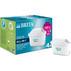 BRITA Maxtra Pro All-in-1 filtru kārtridži - samazina pesticīdu, herbicīdu un medikamentu atliekas, tādas vielas kā hlors, nosēdumi un daži metāli.