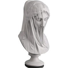 33cm šydas Moterų biustas Veiled Virgin statulos Didelis klasikinis Romos biustas Graikijos mitologijos dekoracijos Dovanų šydas Lady krūtinės skulptūra namų apdailai