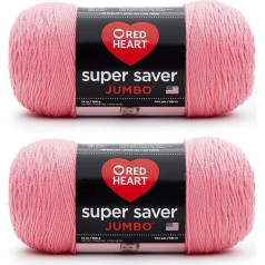 Red Heart Super Saver Jumbo Perfect Pink dzija - 2 iepakojumi pa 396g - Akrils - 4 vidēji (ķemmēta) - 740 jardu - Adīšana/tamborēšana