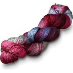 Manos Del Uruguay Silk Blend Fino 9237 Bramble, 100 g, vilna ar zīdu adīšanai un tamborēšanai, Merino zīda maisījums, krāsots ar rokām, ar krāsu gradientu