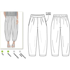 Stils Arc Šūšanas Pattern - Ethel Designer Pant (izmēri 18-30) - Noklikšķiniet uz citu izmēru pieejamo