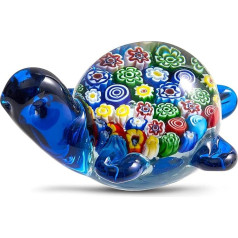 EUSTUMA Hand Blown Glass Turtle Figurines Ornament Jūras dzīvnieku ornaments mājas dekorēšanai Jūras dzīvnieku kolekcija Dāvana dzimšanas dienā Stikla bruņurupuču skulptūra