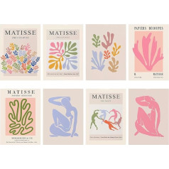 MOROBOR Matisse sienas mākslas izstāde plakāts 8 gab Henri Matisse plakāti 8x12 collu audekls drukāt komplekts istabas estētisku bezrāmju abstraktā māksla izdrukas