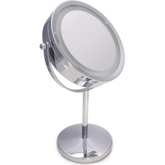 Airel Make-Up spogulis | Palielināt spoguli | Seal Illuminated 2 in 1 | Kosmētikas spogulis ar LED gaismu | 360 grādu regulējams rotācijas leņķis | Dušas spogulis skūšanās spogulis | Pastāvīgais spogulis Make Up