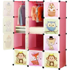 Brian & Dany Expandable Children's Wardrobe, Shelving Unit with Doors