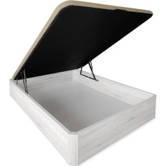Duérmete Online Dreaming Online Складной деревянный каркас кровати большой вместимости толщиной 30 мм с усиленной и дышащей крышкой Polar 135 x 190 см