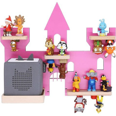 Boarti The Original Children's Shelf Castle in Pink, Fairy Tale Castle Suitable for Toniebox and Approx. 28 Figures - for Playing and Collecting