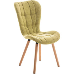 CLP ELDA Dining Chair with High-Quality Upholstery and Fabric Cover / Armchair with Robust Wooden Frame / Padded Chair with Stylish Decorative Stitching Available