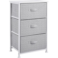 Amazon Basics - Wardrobe Storage Unit with 3 Fabric Drawers - White
