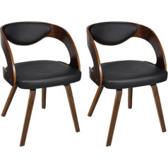 Anself Set of 2 Living Room Chairs Dining Room Chairs Set Kitchen Chair Designer Chair 2 Types Optional