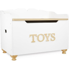 Le Toy Van - TV606 - Liela koka rotaļlietu lāde bērniem 3 gadiem Montessori izglītojoša rotaļlieta 68 x 43 x 53 cm Maksimālā slodze 50 kg ar bērniem drošām mīksti aizveramām eņģēm