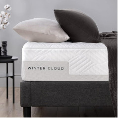 Zinus Winter Cloud Memory Foam matracis, pielāgojams 7 zonu matracis, 90 x 200 cm, augstums 30 cm, H3-H4 vidēji ciets, rullēts matracis, Oeko-Tex