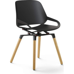 Aeris Numo Modern Dining Chair - Swing Chair with Elegant Oak Legs - Exclusive Design Chair - Ergonomic Chair for a Healthy Back