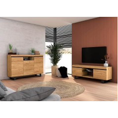 Skraut Home Bufete un TV skapītis Ideāli piemērots viesistabai vai ēdamistabai 140 x 40 x 92 cm