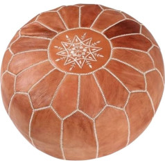 Maison De Marrakech Holiday Christmas Gifts Home Decor Tan Brown Moroccan Pouf Pouffe Cover