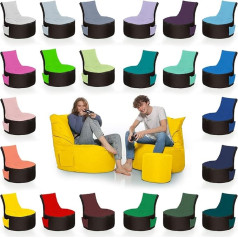 Homeideal - 2 krāsu Gamer Lounge Bean Bag pieaugušajiem un bērniem - Spēļu spēlēšanai vai atpūtai - Ūdensnecaurlaidīgs lietošanai iekštelpās un ārpus telpām, jo ir ūdensizturīgs - melns / dzeltens Krāsa: melna / dzeltena Izmērs: Pieaug