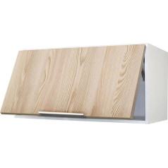 Berlioz Créations Berlioz Creations CH8HF Wall Mounted Kitchen Cabinet with Cooker Hood in Ash, 80 x 34 x 35 cm, 100% Made in France