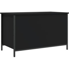 Vidaxl Bench with Storage Space Black 80 x 42.5 x 50 cm Wood Material