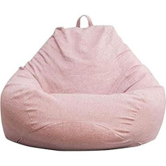 Cratone Dīvāna pārvalks Lazy Lounger Bean Bag krēsla dīvāna pārvalks Lazy dīvāna pārvalks bez pildvielas pieaugušajiem un bērniem (rozā 100 x 120 cm)