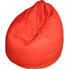 Kinzler Billy S-10008/32 Bean Bag Diametrs 75 x augstums 95 cm Klasiska piliena formas iekštelpās dažādās krāsās Robusts džinsa audums Sarkans