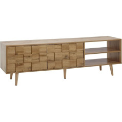 Finebuy Möbel Zum Wohlfühlen FineBuy Lowboard Wooden Oak Decor 160 x 51 x 40 cm TV Chest of Drawers with Two Doors Design TV Cabinet Tall TV Cabinet Modern TV Chest of Drawers Living Room