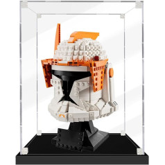 Icuanuty Akrila vitrīna Lego 75350 Star Wars Clone Commander Cody ķiveres komplektam, putekļu necaurlaidīga vitrīna kolekciju modeļiem (tikai vitrīna)