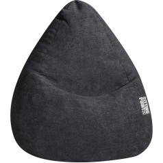 Sitting Point Alfa Bean Bag Velūrs melns XXL Aptuveni 300 L