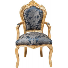 Biscottini Barokinis fotelis, 107 x 60 x 60 cm, Fotelis, Svetainės stilius Luigi XVI Fotelis, Valgomojo mediena, Barokinis fotelis, Retro fotelis, Baroko baldai