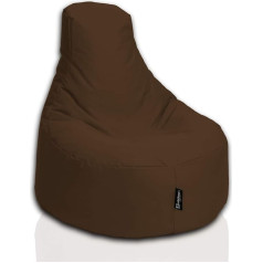 Bubibag Gamer Bean Bag, atpūtas krēsls, spēļu bean maisiņi, iekštelpu un āra spilveni bērniem un pieaugušajiem (80 cm diametrs, brūns)