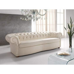 Jvmoebel Design Chesterfield Sofa 3 Seater White Couch Upholstery Sofas Living Room Leather