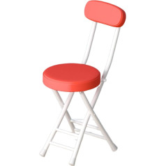 Godarm Sulankstoma kėdė, paminkštinta sėdynė su atlošu, tvirta ir patogi sulankstoma kėdė, kurią lengva sulankstyti ir pastatyti bet kuriame kambaryje (raudona spalva)