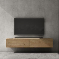 Doporro ТВ низкая доска ТВ шкаф деревянный висит или стоит ТВ стенд ТВ полка для ТВ шкаф 02