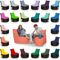 Homeideal - 2 krāsu Gamer Lounge Bean Bag pieaugušajiem un bērniem - Spēļu spēlēšanai vai atpūtai - Ūdensizturīgs lietošanai iekštelpās un ārpus telpām, jo ir ūdensizturīgs - Krāsa: Black Sunflower, izmērs: Pieaugušajiem