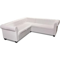 Tidyard Chesterfield sofa 5 vietų poilsio kambarys Odinė sofa Sofa sofos komplektas Derliaus sofa Biuro sofa baldų apmušalai Baldų stilius Sofa sofos komplektas Minkšta sofa dirbtinė oda balta