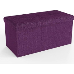 Intirilife Salokāms soliņš 76 x 38 x 38 cm miglaini violetā krāsā - Kubs ar uzglabāšanas vietu un auduma vāku ar padziļinājumiem - sēdeklis Kubs kāju balsts glabāšanas kaste Krūšu taburete