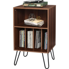 Aksg Record Player Stand with Space for Vinyl Record Storage with Metal Hairpin Legs Record Stand Holds up to 150 Albums for Living Room Bedroom 20.5