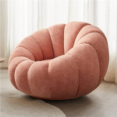 Generic Lazy Sofa Lazy Sofa Chair Pumpkin Shape Single Plush Sofa Balcony Leisure Small Sofa Chair Bedroom Study with Pedal Sofa for Home, Living Room