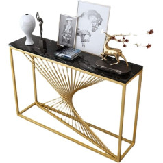 Axdwfd Virtuves galdi Dzīvojamās istabas konsoles galds Zelta dzelzs dīvāna galds Marmora šaurs galds Sienas galds Tabletes turētājs