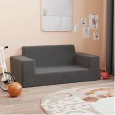 Whopbxgad Svetainės baldų komplektai, Svetainės baldų komplektai, Sofa lova, Vaikiška sofa 2-vietė antracito spalvos, Minkšta pliušinė modulinė sofa, Modulinė sofa, Lauko terasos baldai